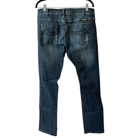 COWGIRL TUFF DIVA STRAIGHT JEANS 31 DARK WASH BLUE RODEO WESTERN FARMCORE - Picture 4 of 12